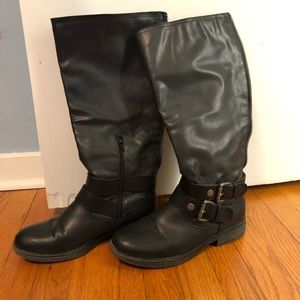 Pink & Pepper Tall Black Boots